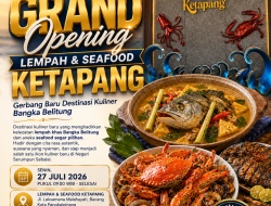 Besok, 27 Juli 2026, Gubernur Hidayat Arsani Resmikan Grand Opening Lempah & Seafood Ketapang, Tonggak Baru Destinasi Kuliner Bangka Belitung